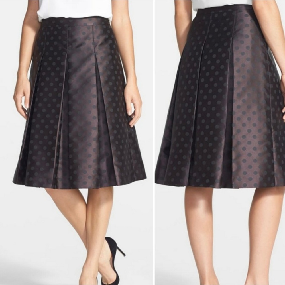 Pleated Polka Dot Skirt